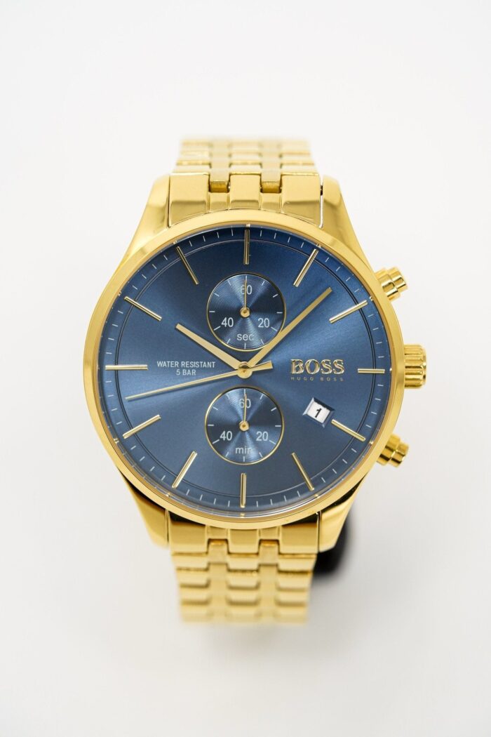 Hugo Boss Men's Watch Associate Yellow Gold Blue - HB1513841 - Image 3